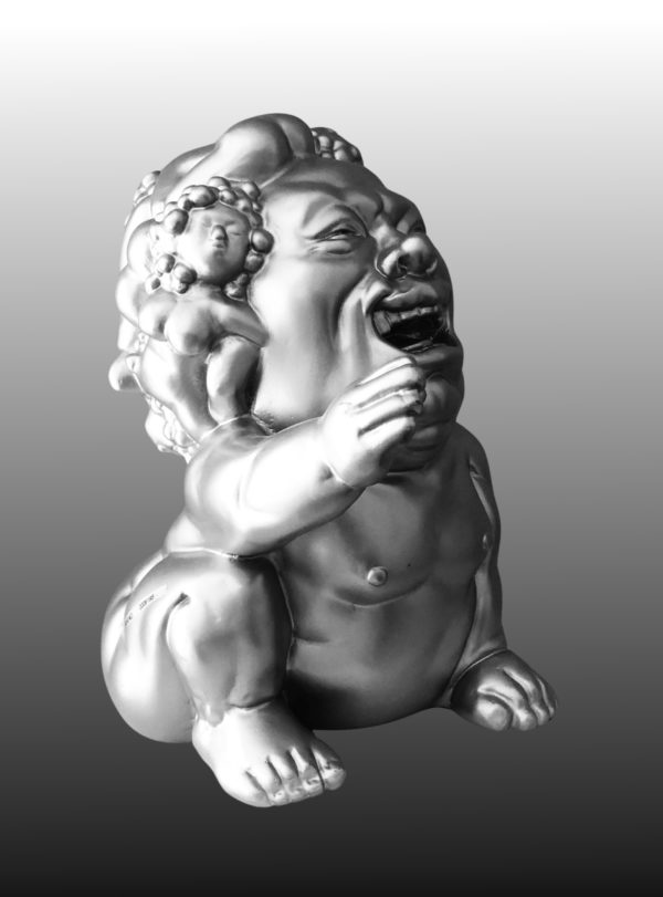 Hou Guanbin | Male Lion-small | Bronze sculpture | 24 x 20 x 15 cm