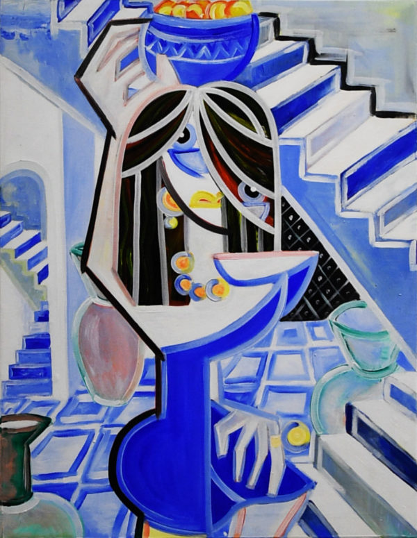 Alessandro Cardamone | Donna al Terrazzo   | Acrylic on Canvas | 109 x 84 cm | Limited print edition